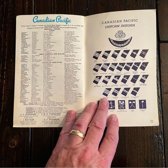 Canadian Pacific Passenger List and Postcard (1957) - Picture 4 of 7